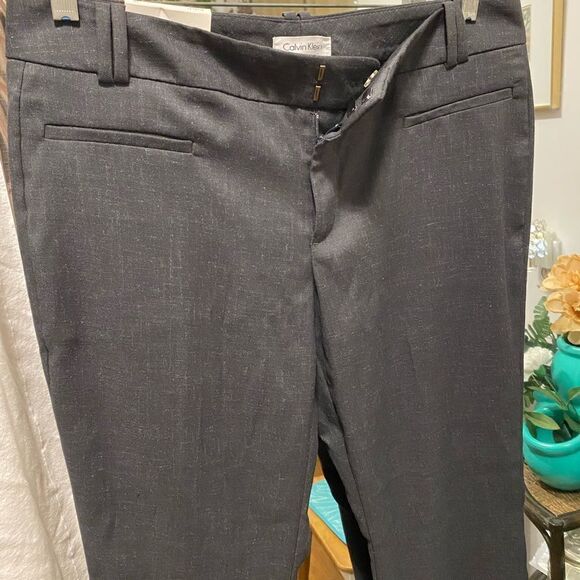🌷 Calvin Klein 🌷 NWT Women’s Gray Body Fit Trouser Pants Petite - Picture 4 of 16